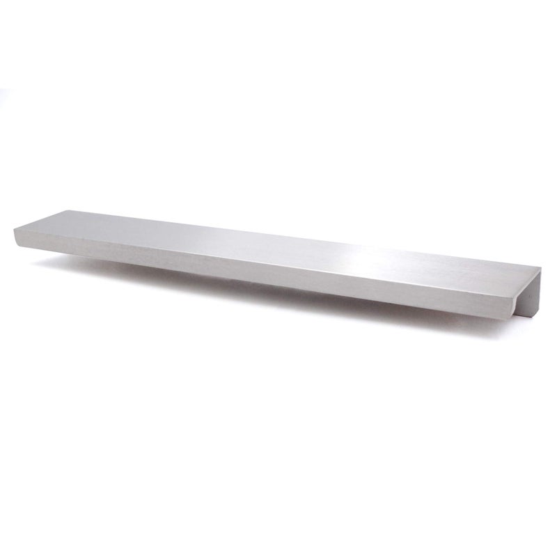 Jetland Cabinets Drawers Edge Pulls - 6-Pack, 8" Overall Length, Brushed Nickel, Concealed Tab Pulls for Kitchen Garage Cabinet Drawers, PW5018BS203L - Image 1